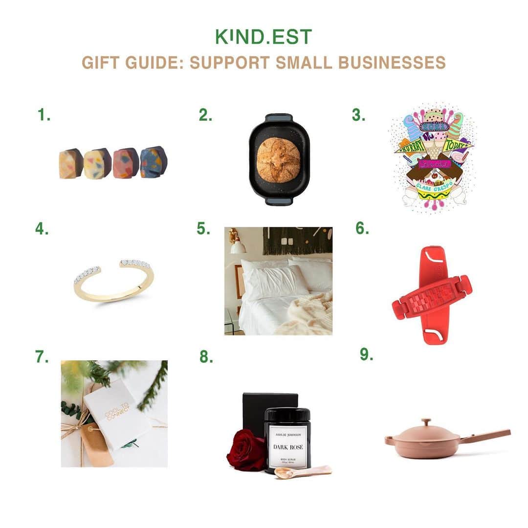 ケイト・ボスワースさんのインスタグラム写真 - (ケイト・ボスワースInstagram)「Surprise! KIND.EST gift guide #2 is here ... this time, we are highlighting small businesses 🎄🙏🏻 (& one of them is in this photo! Swipe :)  1. @packagefreeshop  2. @challengerbreadware  3. @clarecrespo  4. @mateonewyork  5. @madi_apparel  6. @spiidergriip  7. @cooltoconnect  8. @ashlie_johnson (Dark Rose) 9. @ourplace   ... link in bio for more!」12月17日 2時23分 - katebosworth