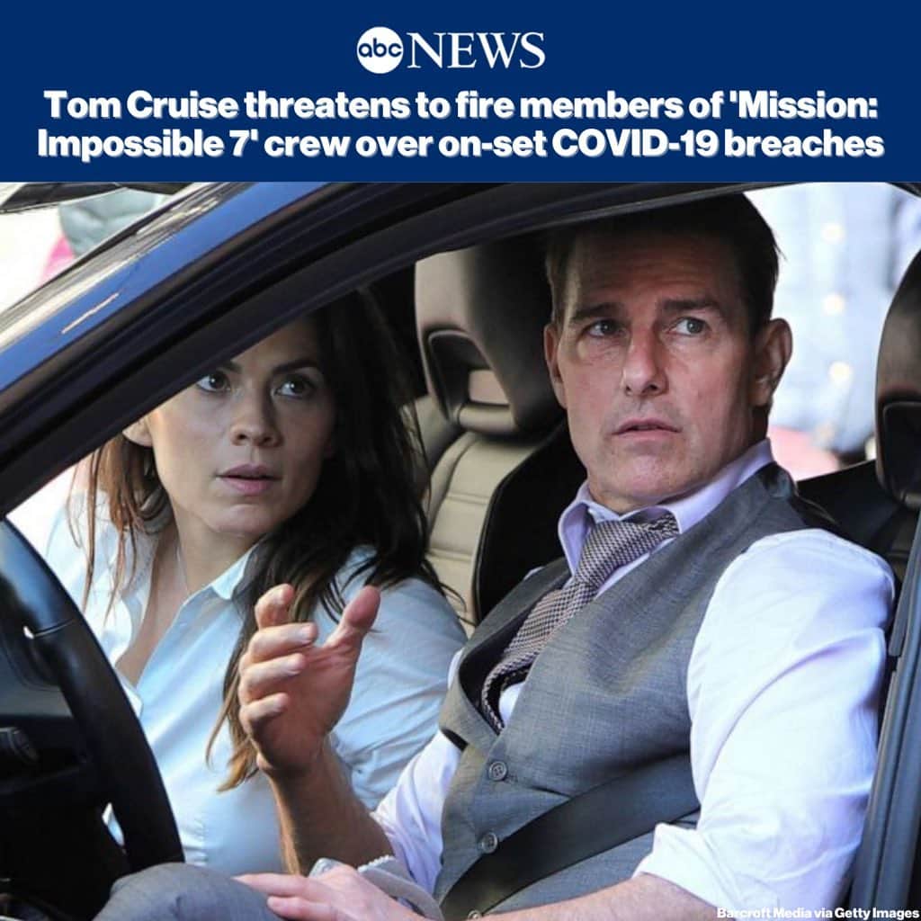 ABC Newsさんのインスタグラム写真 - (ABC NewsInstagram)「Tom Cruise tore into crew members on the "Mission: Impossible 7" set when he reportedly caught two workers breaking COVID-19 safety procedures. READ MORE AT LINK IN BIO.」12月17日 2時25分 - abcnews