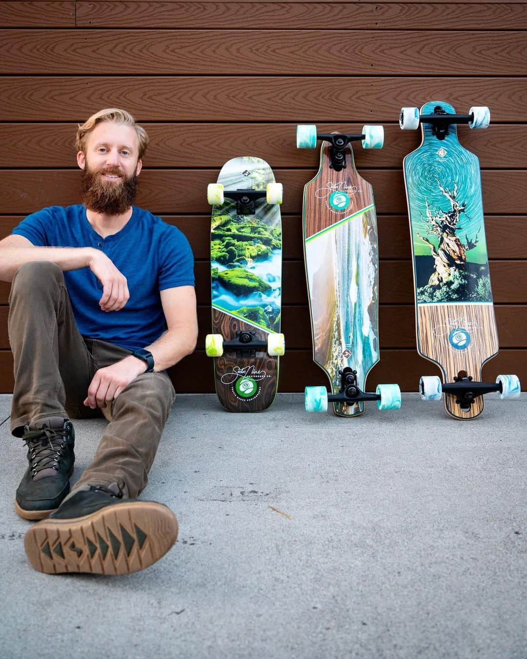 Travis Burkeのインスタグラム：「GIVEAWAY! I’m super excited and honored to announce my artist series collaboration with @Sector9 Skateboards!  I’ve been skateboarding since I was 3 years old and I’ve always loved Sector 9 for not only making the best cruiser boards but also having such inspiring photos and graphics on the bottom! I never would have imagined having one of my own images on their boards one day. I’ve always said, “live passionately, follow your dreams” and I feel like this is one of those moments that ties all of that together!  Each board has a unique wood veneer, color-matched ply’s and wheels, different concave, and the best trucks for each deck.   To kick off the launch I wanted to give away 3 boards (one of each style)! Just tag two friends, and give @sector9 a follow. I’ll choose a winner and you’ll all 3 get a board AND a signed print of the original image!  Thanks for the support 🙏🏼.  #skateboarding #giveaway #sector9 #giveback」