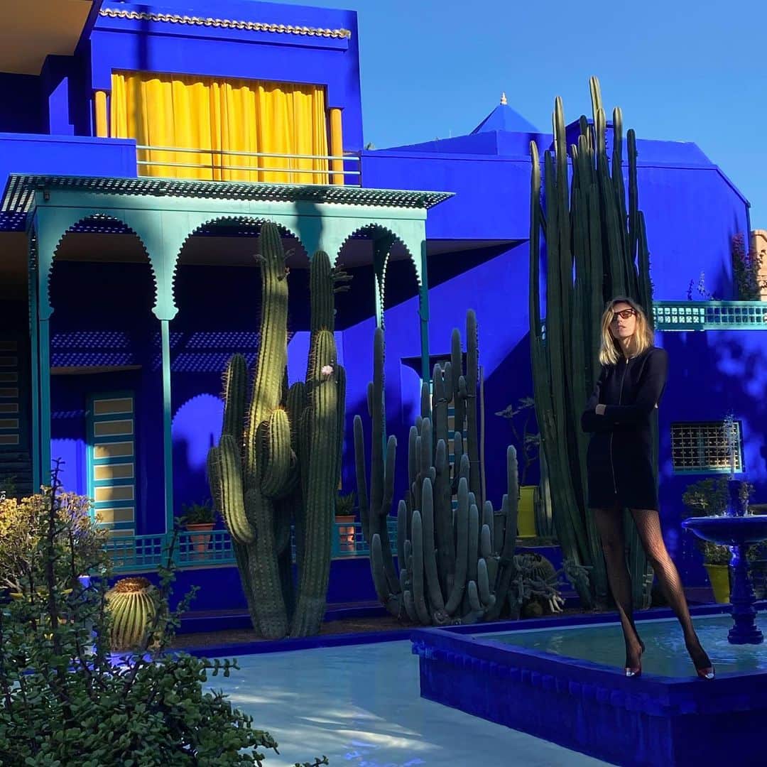 アニヤ・ルービックのインスタグラム：「A day at @jardinmajorellemarrakech #marrakech #ysl」