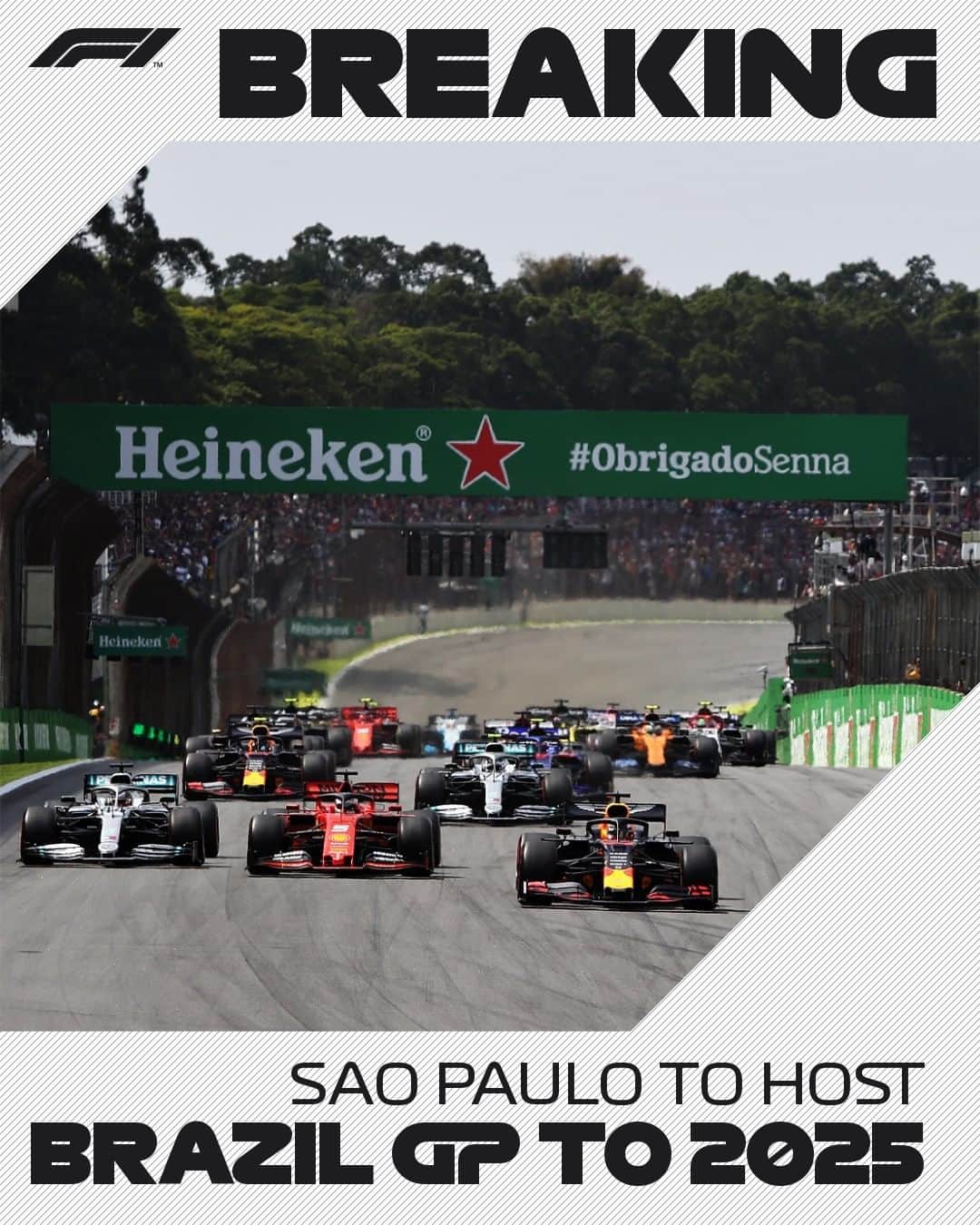 F1さんのインスタグラム写真 - (F1Instagram)「BREAKING: Sao Paulo will remain the home of the Brazilian Grand Prix through to 2025! 🇧🇷  #F1 #Formula1 #BrazilGP」12月17日 4時49分 - f1