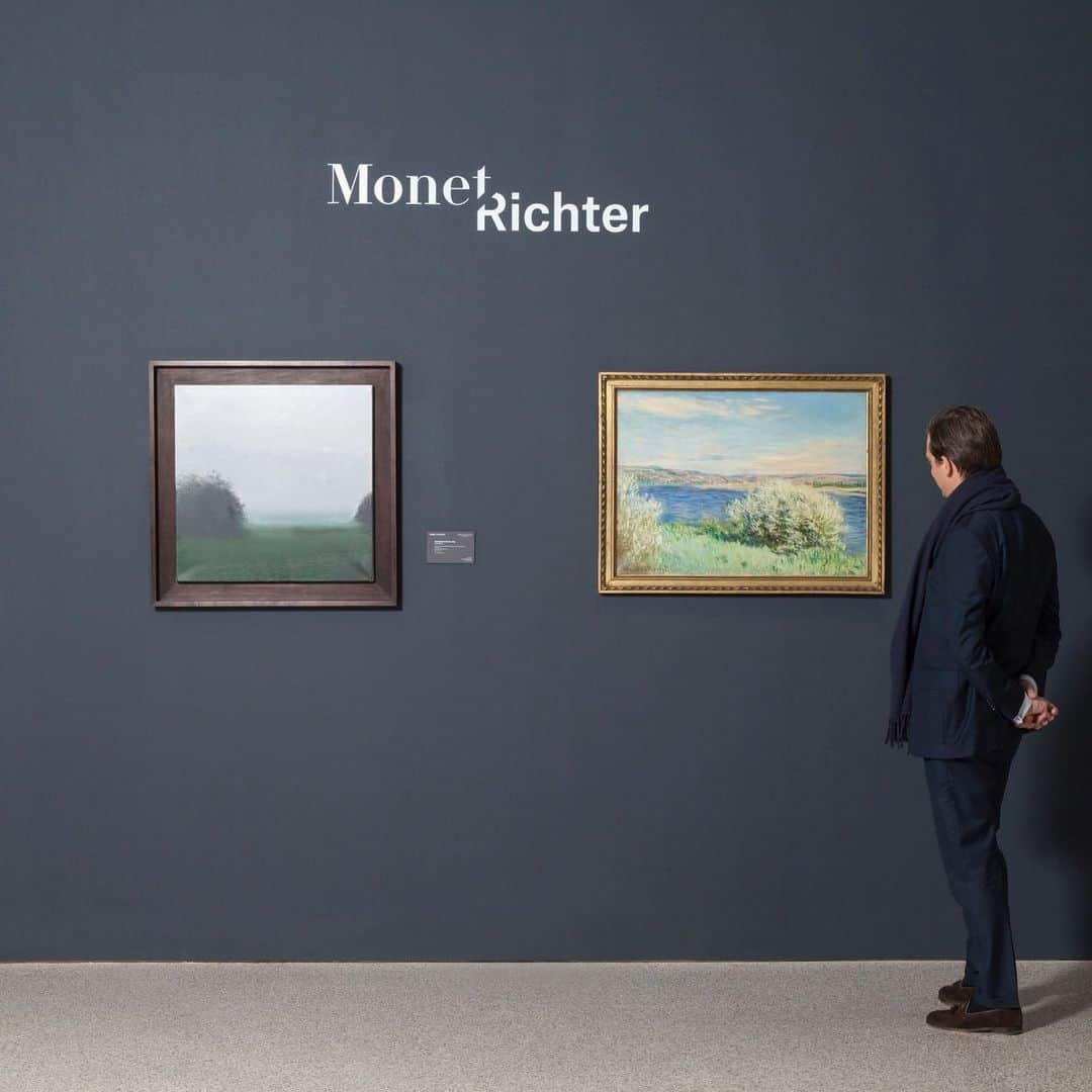 クリスティーズさんのインスタグラム写真 - (クリスティーズInstagram)「Follow the link in our bio to explore Monet  Richter, our Private Sales exhibition pairing works by German-born contemporary artist Gerhard Richter with those by Impressionist master Claude Monet.⠀ .⠀ Claude Monet (1840-1926), 'Les Bords de la Seine près de Vétheuil', 1881.⠀ ⠀ Gerhard Richter (B. 1932), 'Zwei Bäume', 1987.⠀ .⠀ Monet  Richter — Through 20 December⠀ .⠀ 📍 Follow the link in bio ⬆️ for our Private Sales Virtual Viewing Room⠀ .⠀ #monet #richter #gerhardrichter #claudemonet #impressionism #representation #art #artist #privatesales⠀ ⠀ ⠀」12月17日 5時20分 - christiesinc