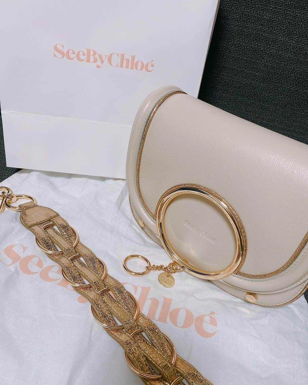 のインスタグラム：「今年頑張ったので自分へのご褒美に買っちゃった！  #シーバイクロエ #seebychloe #seebychloé」