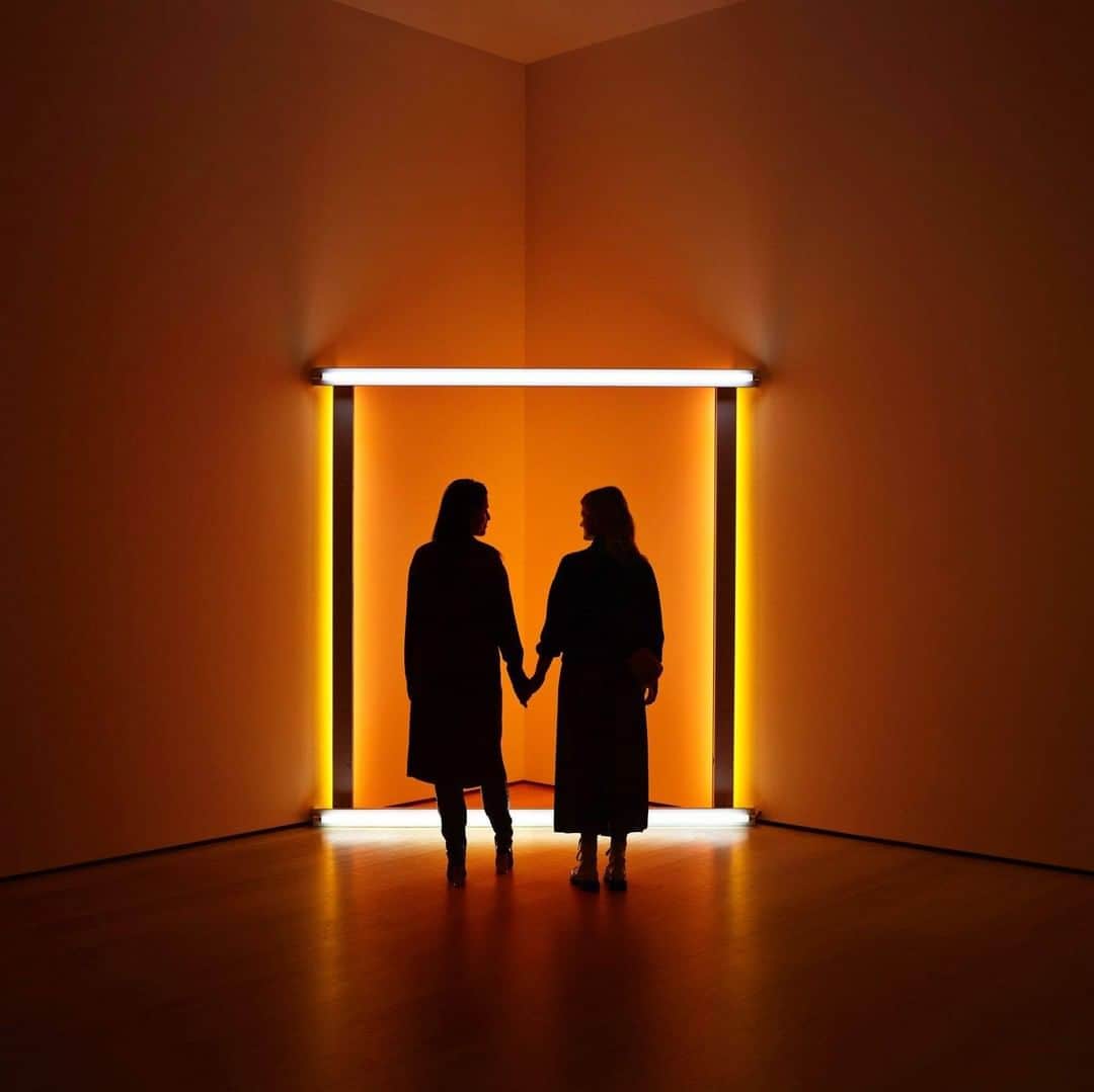 ニューヨーク近代美術館のインスタグラム：「Every art lover needs a MoMA Membership—and someone to share it with 👯‍♂️  Give the gift of free admission, $5 guest passes, and exclusive digital programming—including our new film streaming platform, Virtual Cinema. Join today at the link in our bio. #MoMAMembers --- [A view of the fourth-floor collection galleries. Shown: #DanFlavin. Untitled (to the “innovator” of Wheeling Peachblow). 1968. © 2020 Stephen Flavin/Artists Rights Society (ARS), New York. Photo: Noah Kalina]」
