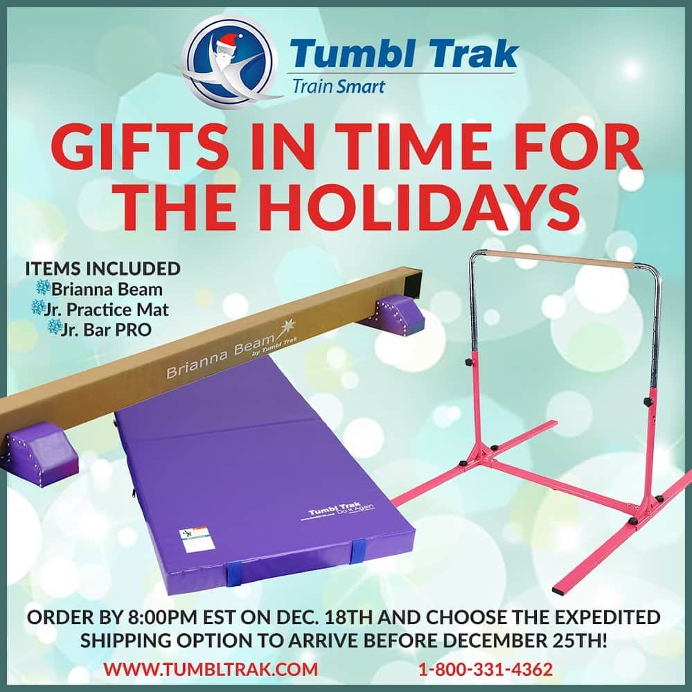 Inside Gymnasticsさんのインスタグラム写真 - (Inside GymnasticsInstagram)「#ad 🎉Last-minute shopping??!! @tumbltrak  made these 3 top sellers available for expedited delivery BEFORE Christmas! Choose 3 Day Express Shipping at checkout for Christmas delivery! 🤸🏾‍♂️🎁 TumblTrak.com  #tumbltrak #holidays #gifts #gymnasts」12月17日 7時23分 - insidegym