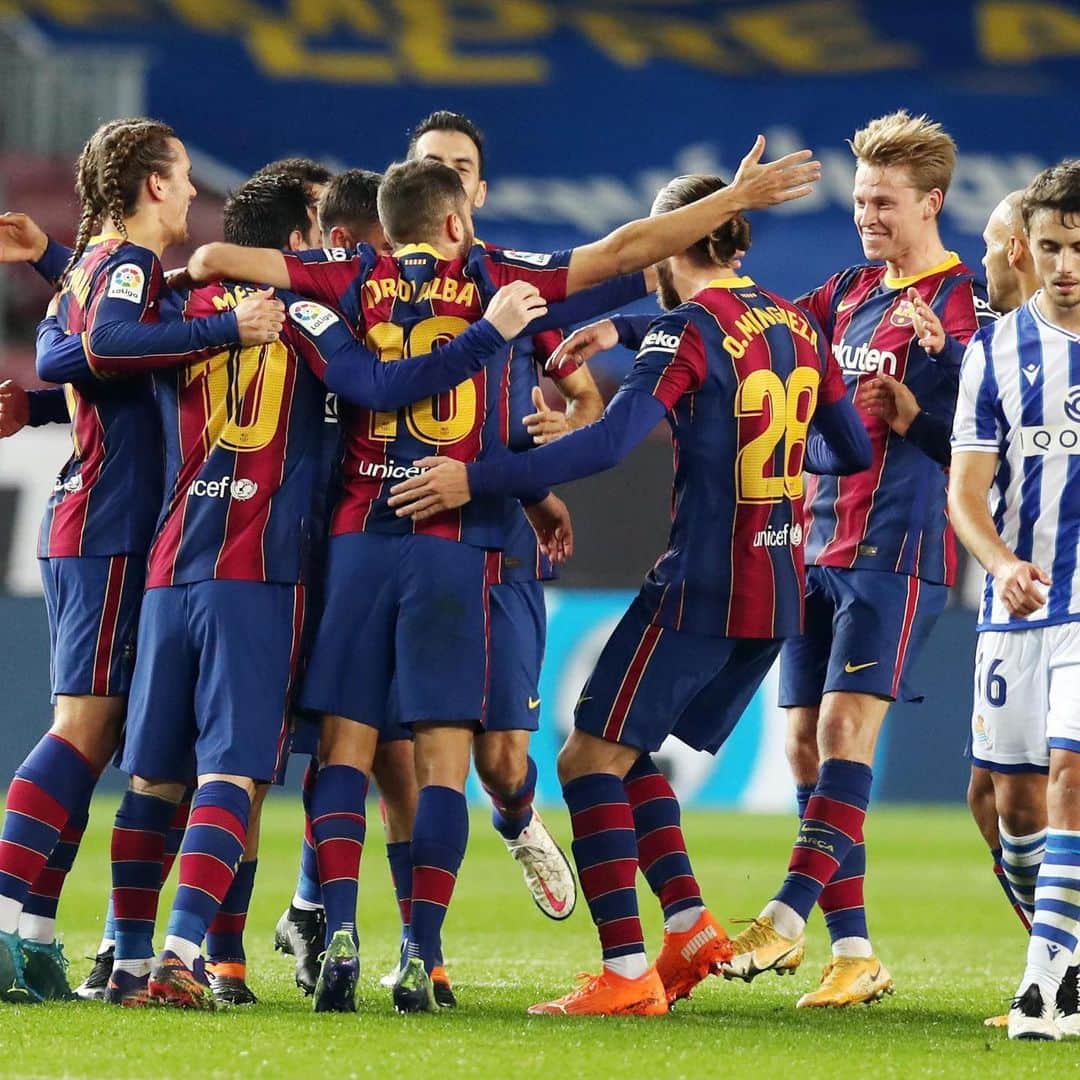 フレンキー・デ・ヨングのインスタグラム：「Important win ⚽️💙❤️ #forçabarça」