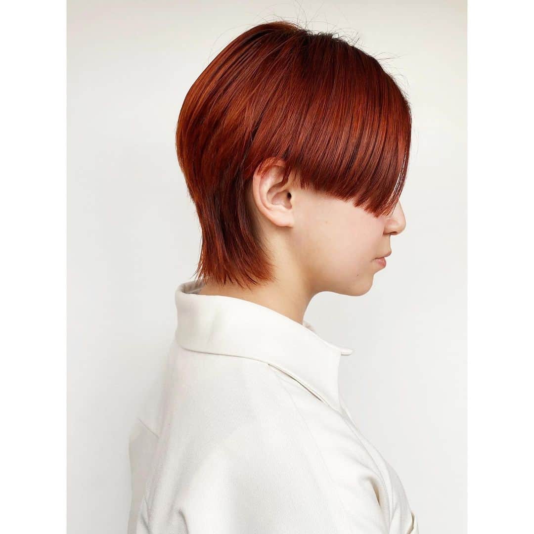 のインスタグラム：「▼ vetica guest hair▼ 潔く切り込むショートウルフ🍁🌾🍂  hair 福江　@akkooodasu   #vetica #tokyo #harajuku #ladies #beauty #hair #cut #color」
