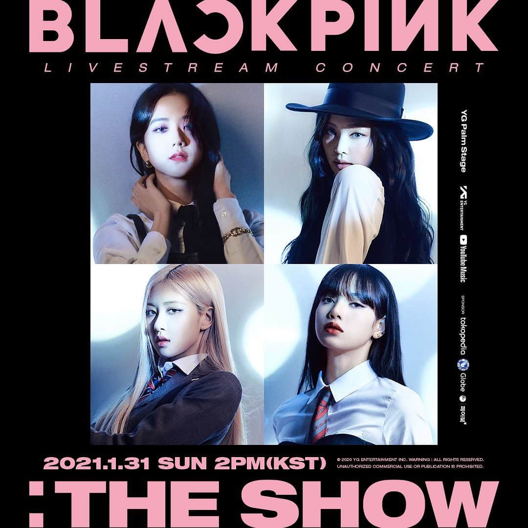 BLACKPINKさんのインスタグラム写真 - (BLACKPINKInstagram)「‘THE SHOW’ now has a NEW DATE   YG PALM STAGE - 2021 BLACKPINK: THE SHOW 🌍 2021.01.31 2PM (KST) 🌍 Livestream on YouTube   Buy Access @ https://yt.be/music/BLACKPINKTheShow More info @ https://bit.ly/THESHOWMOREINFO  #BLACKPINK #블랙핑크 #PALMSTAGE #THESHOW #LIVESTREAMCONCERT #YOUTUBEMUSIC #YOUTUBE #YG」12月17日 10時01分 - blackpinkofficial