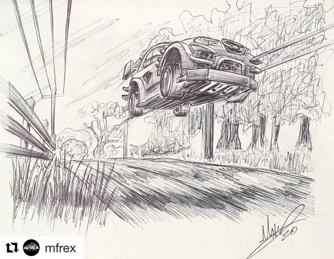 Subaru Rally Team USAさんのインスタグラム写真 - (Subaru Rally Team USAInstagram)「👨‍🎨Can we see your cool #Gymkhana2020 artwork? ﻿ ﻿📬 DM us to be featured! ﻿ ﻿#Repost @mfrex ﻿・・・ ﻿Toon of an image captured by the master @larry_chen_foto !!! ﻿」12月17日 10時54分 - subarumotorsportsusa