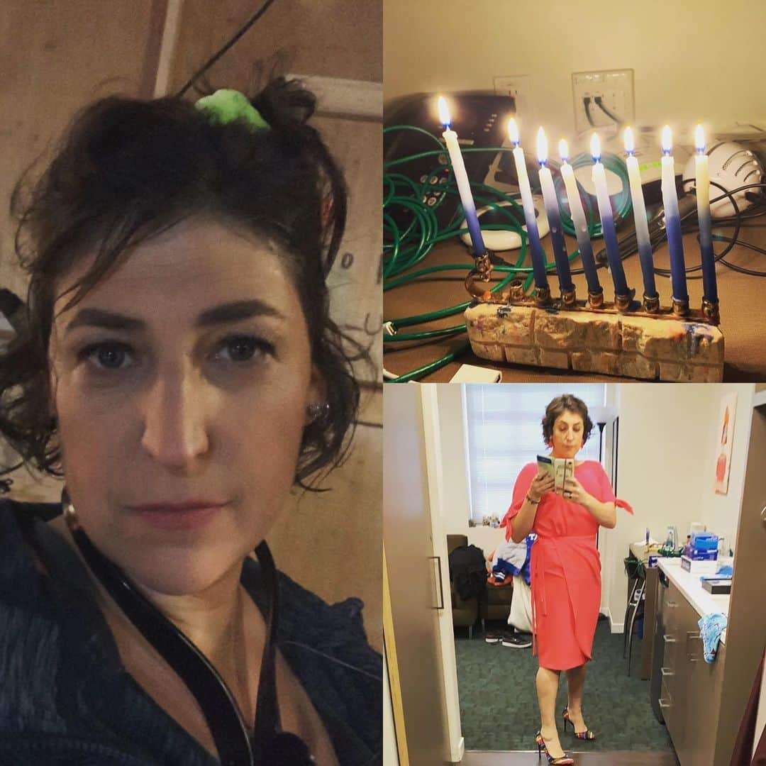 メイム・ビアリクさんのインスタグラム写真 - (メイム・ビアリクInstagram)「My day: Workout scene, @callmekatfox promos in big girl 👠, and oh yeah: #seventhnight 🕎 #chanukah #hanukkah #onsetfrumkeit #frumyo」12月17日 11時43分 - missmayim