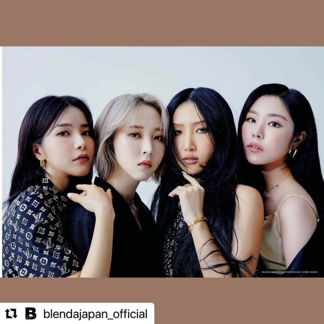 Popteenさんのインスタグラム写真 - (PopteenInstagram)「本日、BLENDA Japan/WINTER号が発売🎉 最高にクールな韓国の女性アーティスト『MAMAMOO』の両面ポスターがカッコよすぎるからチェックしてみて～😍  #Popteen#BLENDAJapan#ブレンダジャパン#MAMAMOO#ママム#日本の雑誌初表紙」12月17日 12時55分 - popteen_official