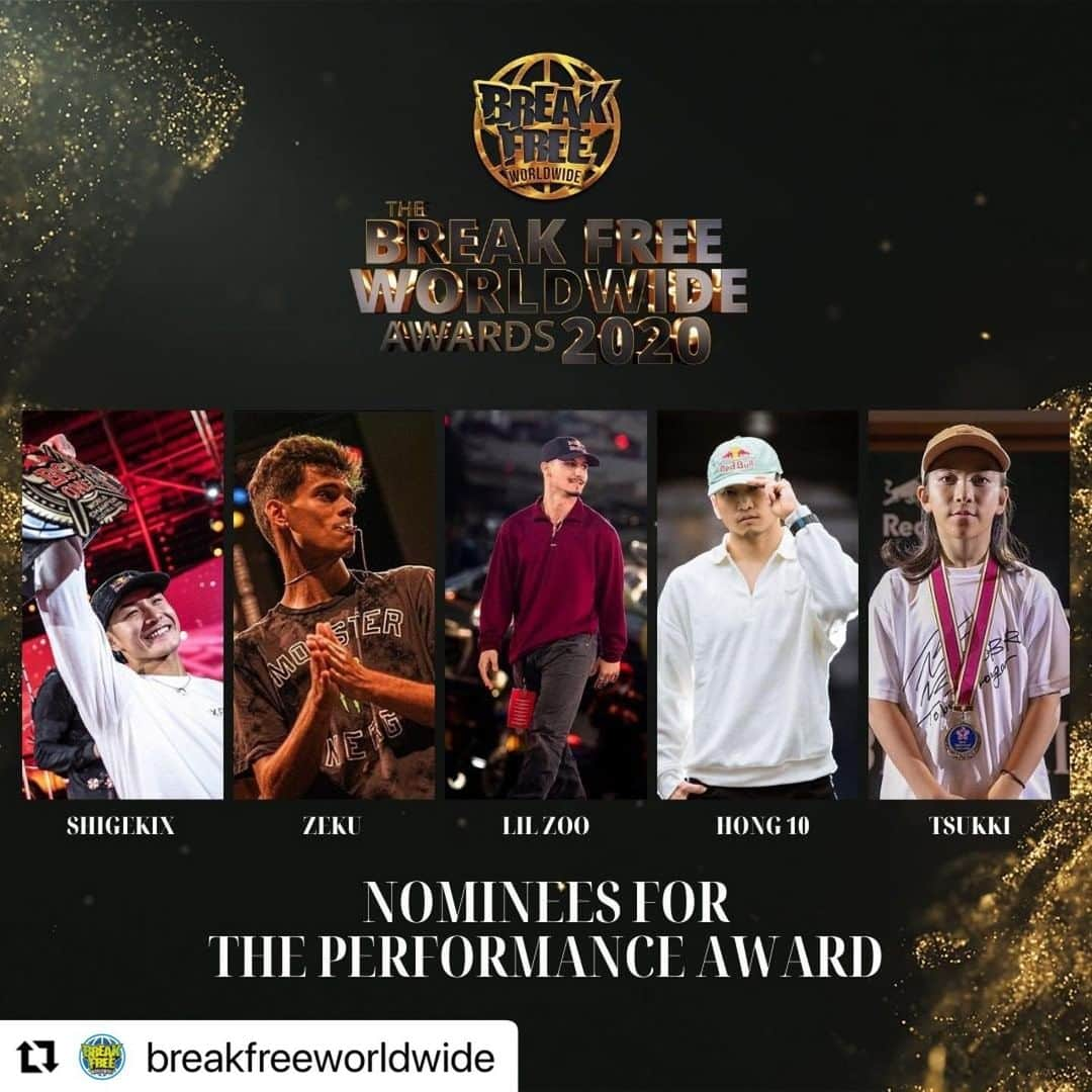 半井重幸さんのインスタグラム写真 - (半井重幸Instagram)「Thank you to ya'all for nominating me to top 5 nominater of these three awards ! 🙏🏽❤️ . And NOW it's time to do final voting to decide the Winner!!!🏆 . Hope you'll jump to @breakfreeworldwide website and vote!!!🤝 . @breakfreeworldwide が主催の「今年の顔」を決めるBreakfree worldwide awards 2020の三部門のトップ5にノミネートされました！ . そして今、受賞者一位を決める投票がウェブサイトにてスタートしたそうです！ . #Repost @breakfreeworldwide  ・・・ Voting is now open to the public! ⠀⠀⠀⠀⠀⠀⠀⠀⠀ ⠀⠀⠀⠀⠀⠀⠀⠀⠀ Pick your favorite nominees in the link below or in our bio:⠀⠀⠀⠀⠀⠀⠀⠀⠀ Breakfreeworldwide.com/BFWWA2020⠀⠀⠀⠀⠀⠀⠀⠀⠀ ⠀⠀⠀⠀⠀⠀⠀⠀⠀ Winners will be announced LIVE on December 30th!」12月17日 12時57分 - bboyshigekix