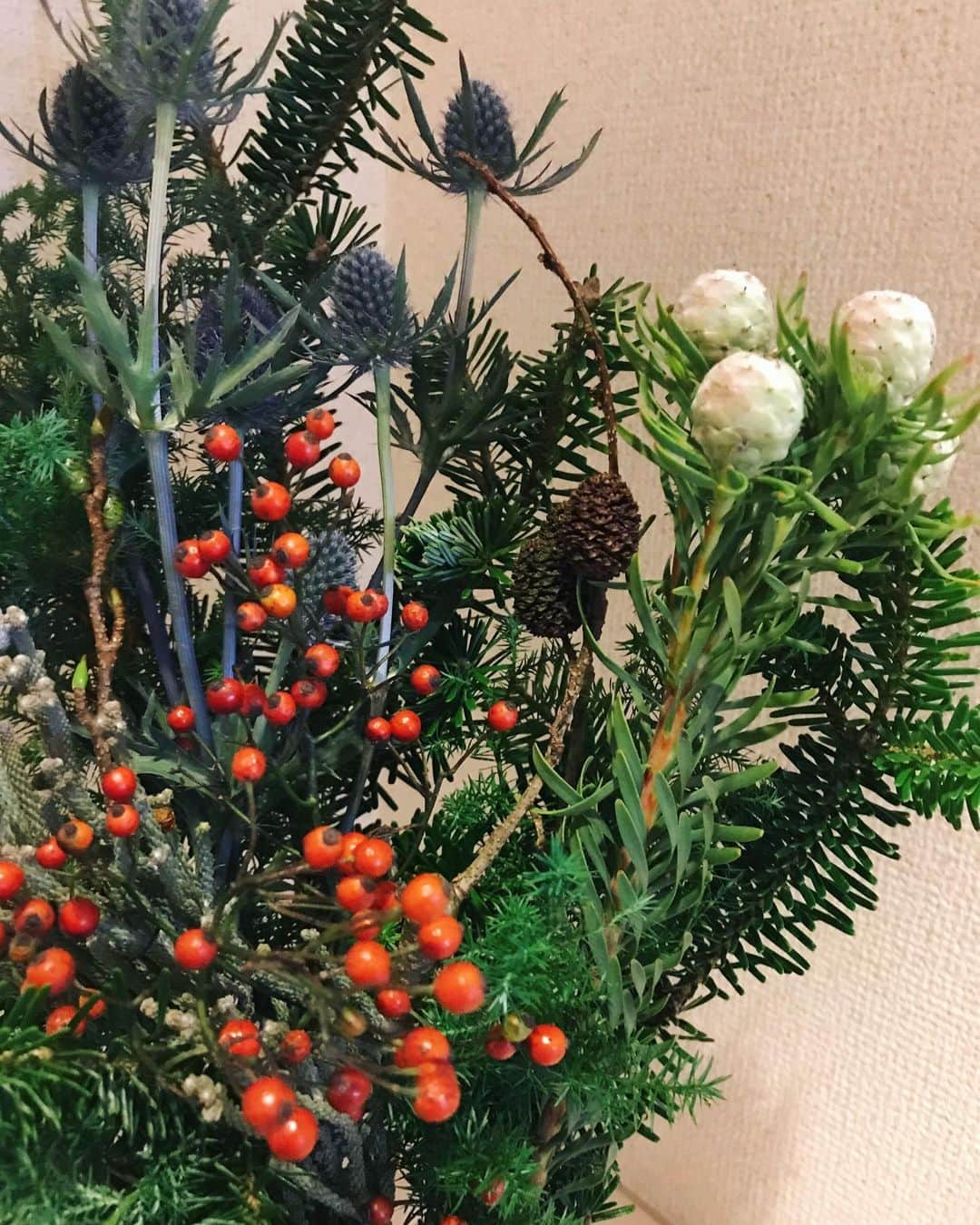 坂詰美紗子のインスタグラム：「My December🎄  センスの良いお花屋さんに出逢った。 やっぱりお花はいいな。 夏は花がもたなくて可哀想だから、寒い時期はいい。足していきたい。 お花を飾る、美に目を向ける、人に優しくする、愛する、手を差し伸べる、受け止める。 自分に余裕がないと出来ないことが沢山。そんなことを感じた2020年。 もうすぐ終わりますね☺︎ ・ ・ #花 #🎄 #december  #flowers  #暮らし」