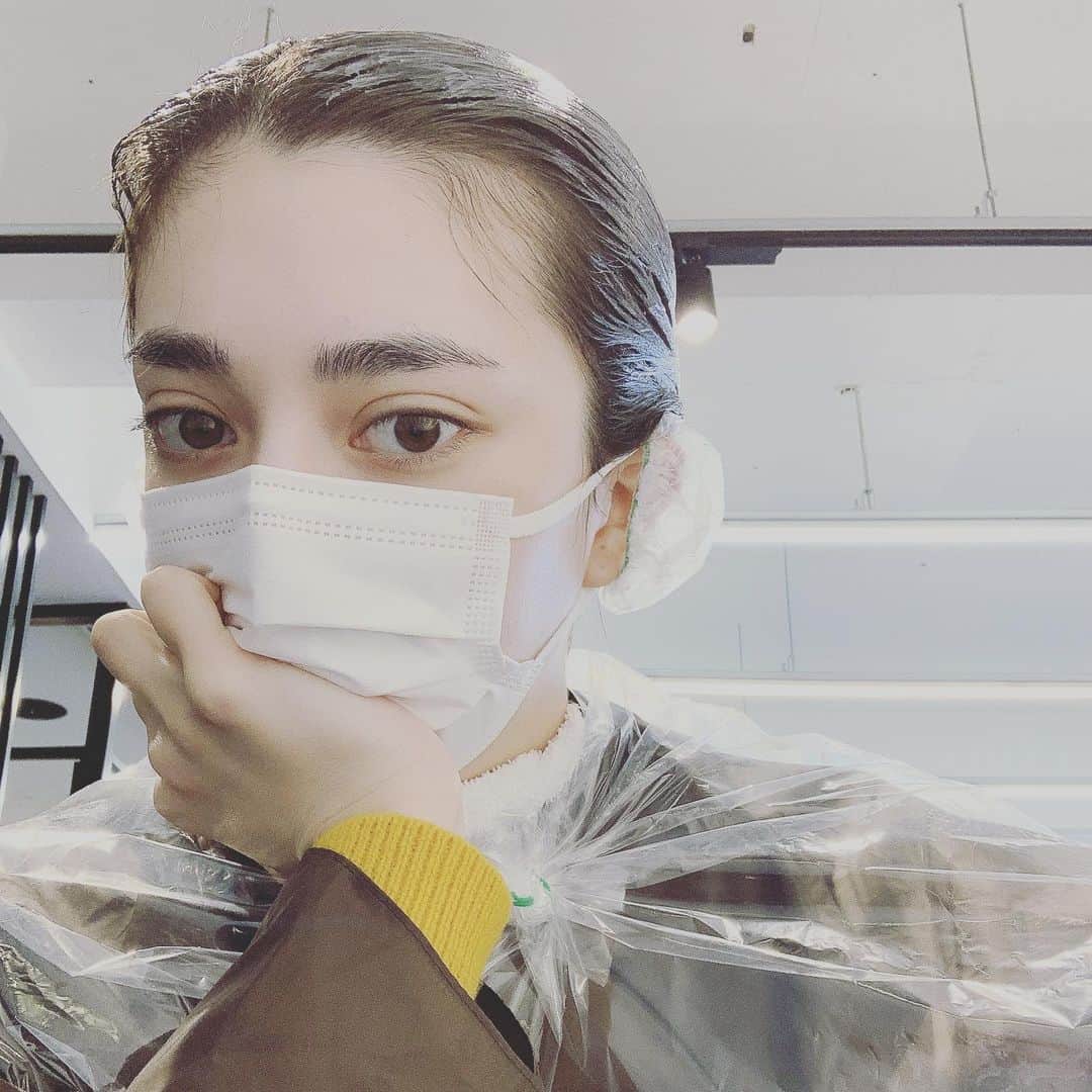 のインスタグラム：「これマジなんだけど、カラー来るの４ヶ月ぶりだった笑#chielu #model #junesmodel」