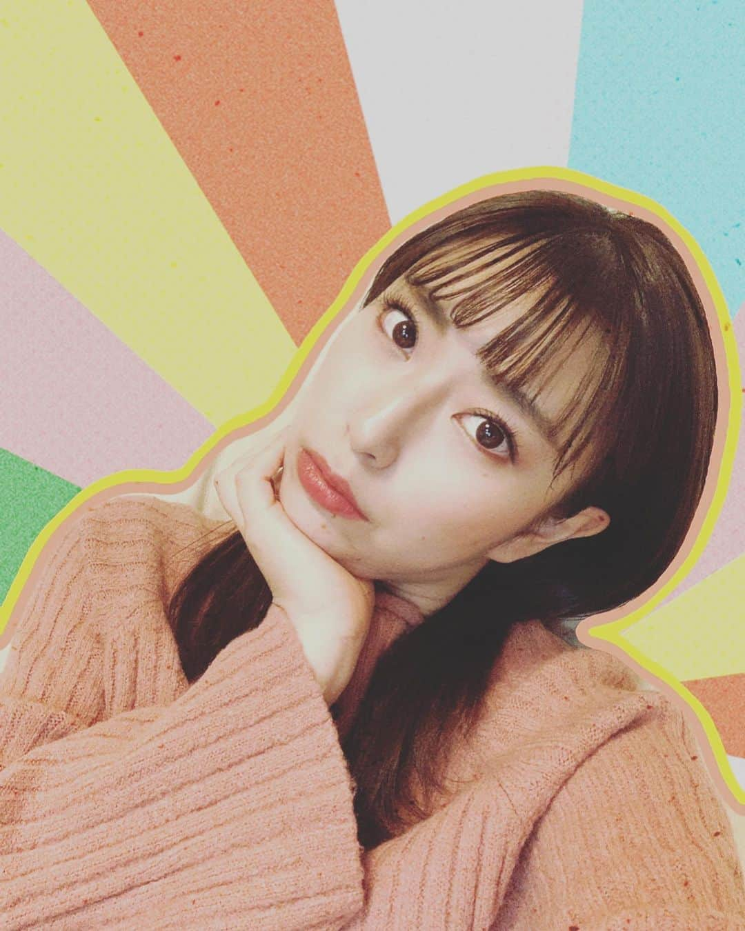 藤井香愛さんのインスタグラム写真 - (藤井香愛Instagram)「pinkにっと🌸  #藤井香愛　#その気もないくせに #ニットコーデ #前髪カット」12月18日 0時27分 - fujii_kawai