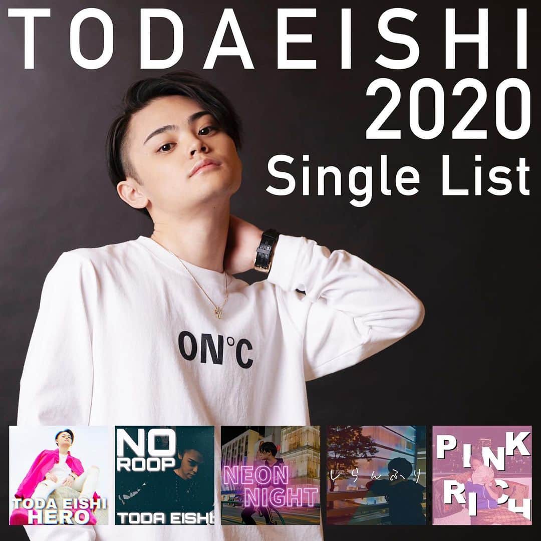 戸田英志のインスタグラム：「2020 Single List！﻿ 1st Single ... PINKRICH﻿ 2th Single ... しらんふり﻿ 3th Single ... NEON NIGHT﻿ 4th Single ... NO ROOP﻿ 5th Single ... HERO﻿ ﻿ In 2021, multiple single songs and albums will be released!﻿ Coming Soon!!! ﻿ ﻿ #アーティスト #歌手 #ラッパー﻿ #行動力 #起業家 #自己啓発 #原宿 #竹下通り #表参道 #青山 #新宿 #渋谷 #六本木 #東京 #tokyo #YouTube #YouTuber #TikTok #TikToker #ユーチューブ #ユーチューバー #ティックトック #ビジネス #高校生社長 #戸田英志」