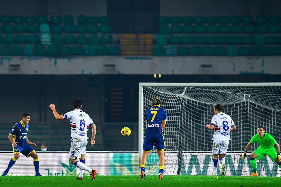アルビン・エクダルのインスタグラム：「Apparently I can also score. Good to know... Great team effort yesterday! Forza Samp 💪🏻 @sampdoria」