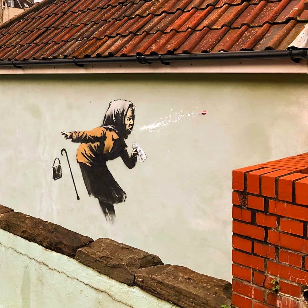 菊地哲さんのインスタグラム写真 - (菊地哲Instagram)「Banksy "sneezing woman"」12月17日 21時22分 - greatzupper