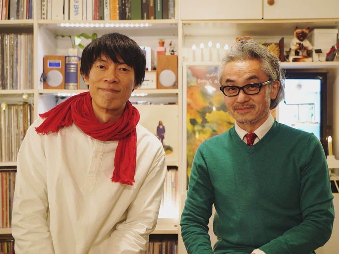 のインスタグラム：「ヒックスヴィル中森さんと会うの去年の春以来とか！忙しくてもちゃんと連絡とらないとダメね、と思いました。 #中森泰弘 #hicksville #山田稔明」