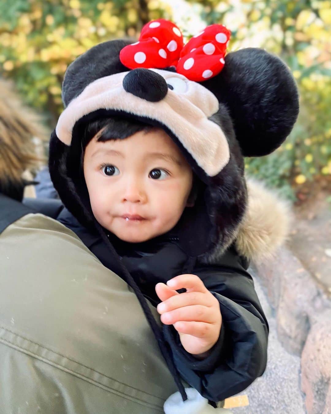 のインスタグラム：「はじめてのDisney👦🏻♥️ 色々大変やったけど 楽しかったなぁ☺️💕 やぱディズニーは最高✨ またゆっくり更新しよう🤳 . . #disneyland#ディズニーランド#1歳#1歳4ヶ月 #男の子ベビー#ミニーちゃん#写真も撮りたいけど #動画も撮りたいけど#思い通りにいかない現実」
