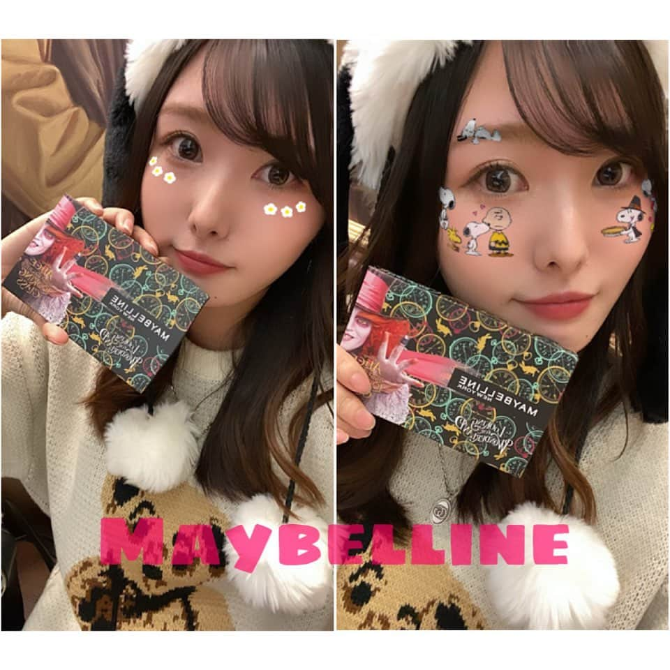 YOUKORINさんのインスタグラム写真 - (YOUKORINInstagram)「メイベリンニューヨークのクリスマスコフレ❄🤶グリッターアイシャドウとマスカラがとっても優秀🥰 目じりにオレンジ塗ってみたよ💕 マスカラも伸びが良くてさすが👏 #メイベリン#メイベリンニューヨーク#Maybelline#maybellinenewyork#マスカラ#アイシャドウ#キラキラ#クリスマスコフレ#お湯で落ちるマスカラ#アリスインワンダーランド#コラボ商品 #スヌーピー#冬メイク#pr#promotion @maybelline」12月17日 22時22分 - xxy0uc0riinxx