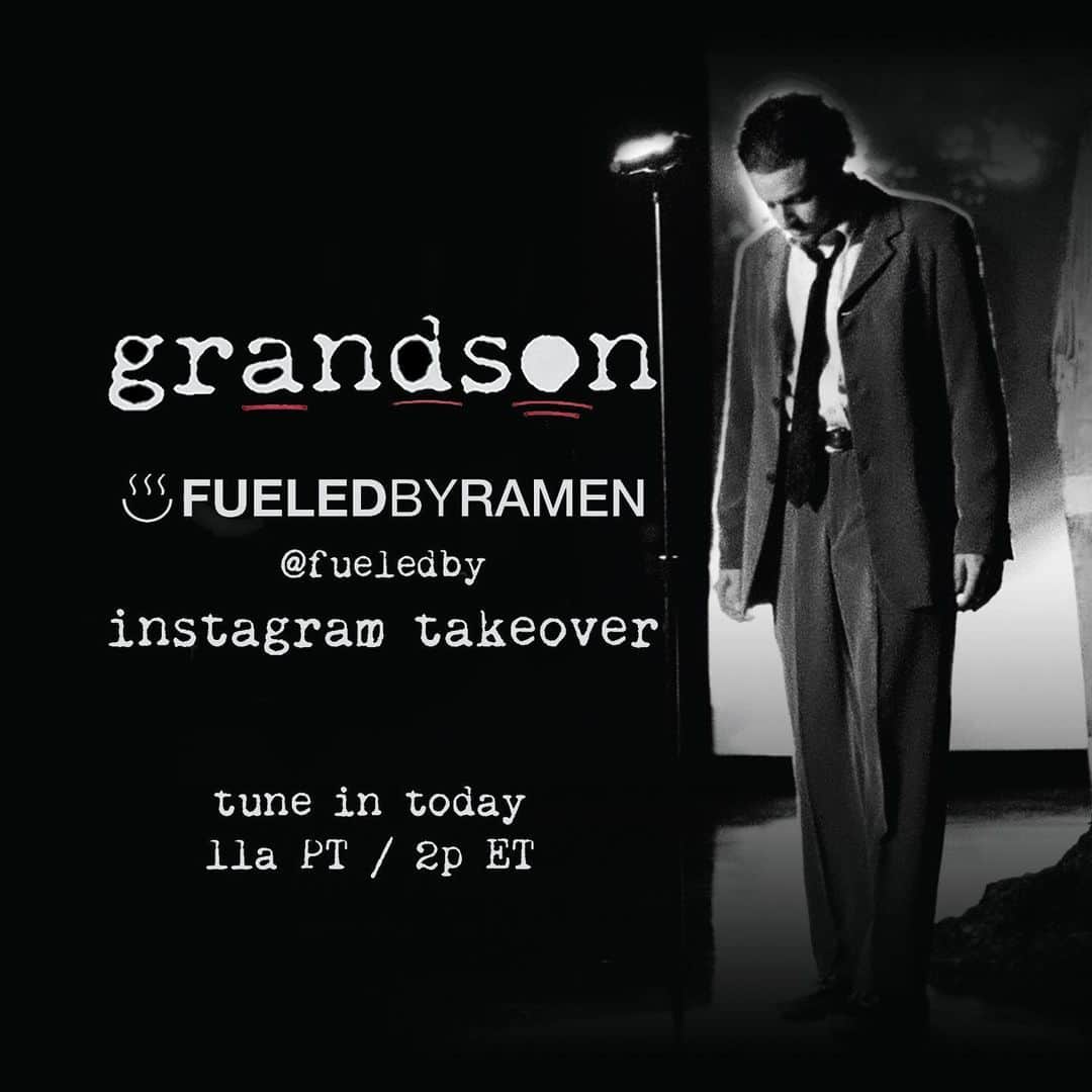 Fueled By Ramenさんのインスタグラム写真 - (Fueled By RamenInstagram)「Our very own @grandson is taking over the @fueledby instagram today at 2p ET. Tune in and don’t forget to grab tickets to Death Of An Optimist The Movie this evening at 8p ET!」12月17日 23時11分 - fueledby