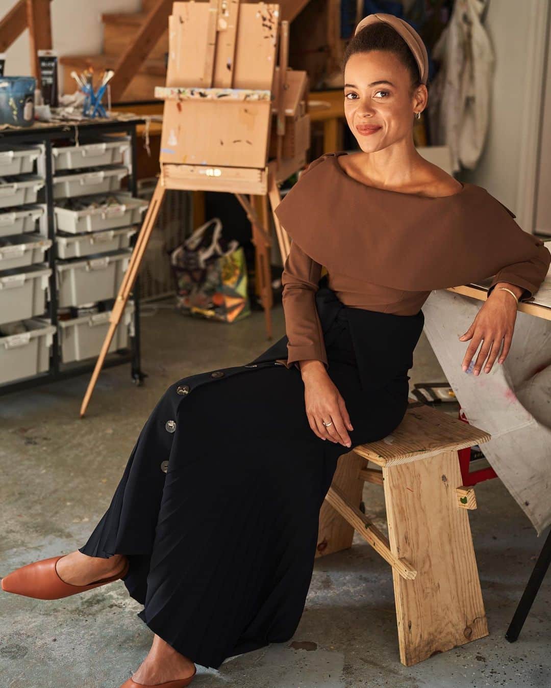 Saks Fifth Avenueのインスタグラム：「In The Studio with @cas_amandaa: "The beauty in living is when you adhere to your truth, even if that means risking it all and going into the unknown." —Artist Cassi Namoda in @awake_mode. #SaksStyle」