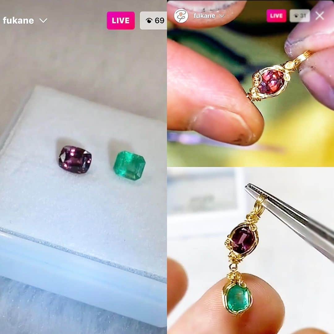 のインスタグラム：「昨日は、先日インスタLIVEでオーダーいただいた石をLIVEで生製作でした。 ご視聴いただいた皆さん、ありがとうございました😊  次回12/22(火)にLIVE配信予定です。  かつてなく✨キラッキラ✨ギラッギラ✨の例のあれを出しますね〜  詳細はまた後日に。  さて、本日は18時30分から大阪ワイヤーラップ講座・短期集中コースの受付開始です！  ⚠️明日の単体申し込みは、都合により 18時30分→17時30分に変更とさせていただきます🙇‍♂️  また本日と明日の2日間、仙台のアトリエを11時〜18時オープンしてます。 ご来店お待ちしてます。  #天然石 #ルース #ジュエリー #ワイヤーラップ #原石 #アクセ #アクセサリー #天然石アクセサリー #gemstones #crystals #wire #wirewrapped #wireworks #jewelry #gems #ジェム #ストーン #stone #💎 #鉱物 #ミネラル #鉱石」