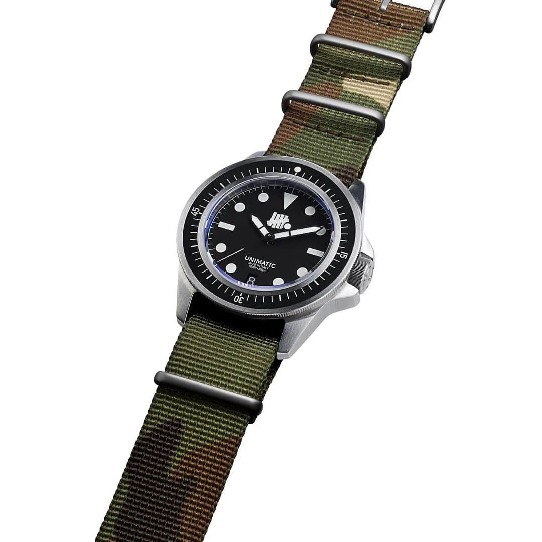 UNDFTDさんのインスタグラム写真 - (UNDFTDInstagram)「UNDEFEATED x UNIMATIC U1-U  Featuring both camouflage and olive nylon nato straps, both featuring sandblasted steel hardware with an engraved UNIMATIC logo. The watch will come housed in a UNIMATIC tough case that will include a warranty card specific to the UNDEFEATED x UNIMATIC partnership.   The UNDEFEATED x UNIMATIC Modello Uno ref. U1-U will be available for purchase December 19th 2020 at 9am PST on Undefeated.com」12月18日 2時35分 - undefeatedinc