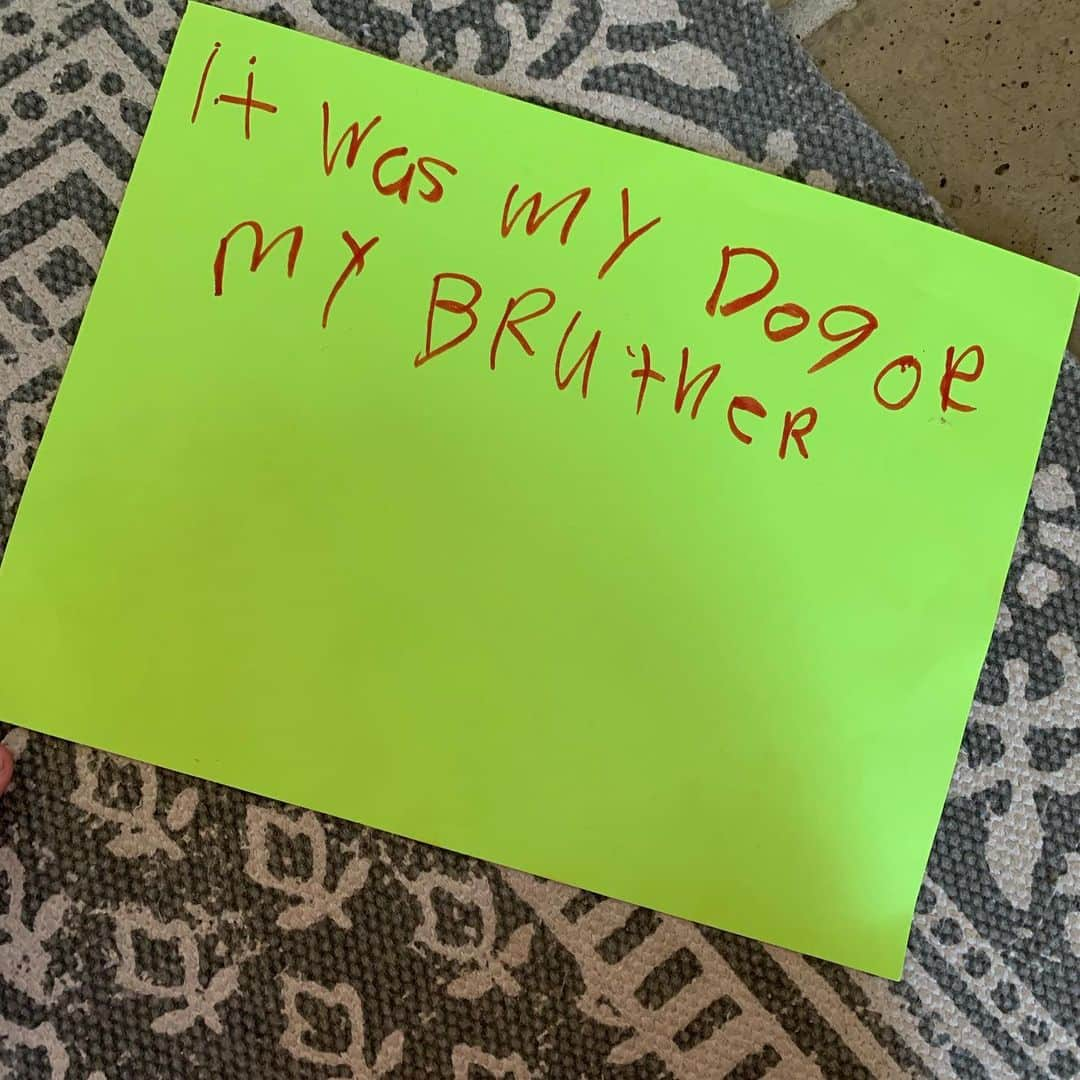 Jessie Jamesさんのインスタグラム写真 - (Jessie JamesInstagram)「The kids woke up to Elfie this morning not in the place she was last seen before and not in a new fun spot either. She was face down on the ground. They are really taking this seriously...if they touch Elfie, they know she’s going to report it to Santa Claus. Anyway before they went to school this am Vivi wrote elfie a note and I’m just seeing this now and I am hysterically laughing out loud.  We know it was the dogs and she knows it too but did she really have to throw out it could have been a brother???? 😂😂😂😂😂」12月18日 2時46分 - jessiejamesdecker