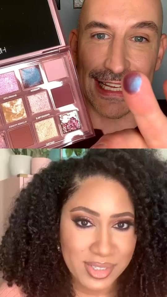 のインスタグラム：「LIVE with Sephora Beauty Directors @davidrazzano and @myieshamua : Share their Hot Holiday Eyeshadow Palette picks 💚 @patmcgrathreal - Mega Mothership Celestial Divinity Eyeshadow Palette ... @hudabeauty - Naughty Nude Eyeshadow Palette.... @bobbibrown - Luxe Encore Eyeshadow Palette in ‘Burgundy’ ... @marcjacobsbeauty - Eyeconic Multi Finish Eyeshadow Palette in ‘Cherrific’ ✨✨✨」