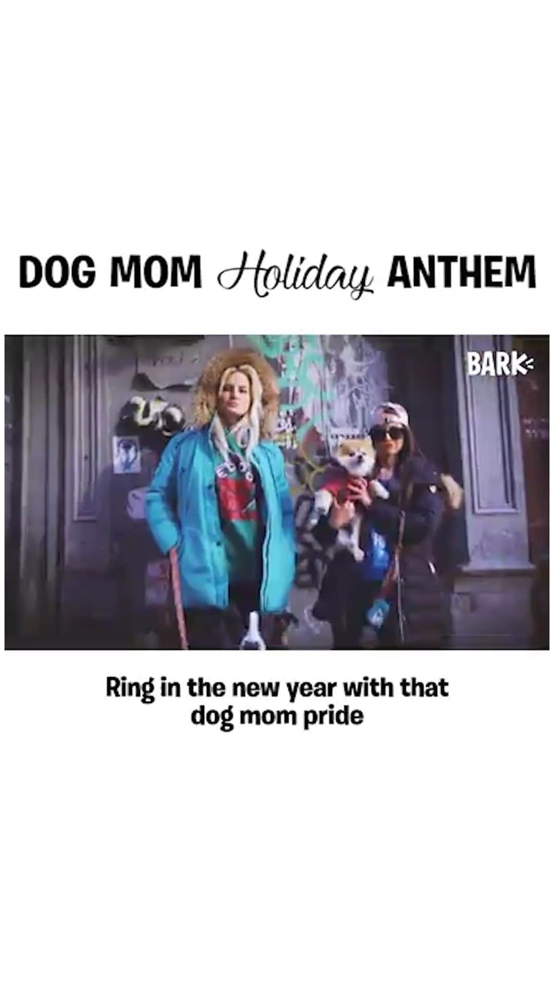 BarkBoxのインスタグラム：「There weren't enough holiday songs for dogs, so we wrote one! For all the dog moms out here SLEIGHing this holiday season 💪 THIS ONE'S FOR YOU! (Dog dads do NOT come for me y'all got a whole 90's boy band slow jam for Father's Day you're FINE 🤣) Performed by: T-Spoon (@halleratyou) and ZZ Tophalf (@marlahoochie) , ft. MC Sharpdawg (@blackforager) Written by: Katie Haller, Zoe Costello, Katie Kirnan, Alexis Nelson Directed by: Katie Kirnan Executive Producers: Katie Kirnan, Wheaton Simis (@usernamedhere) Produced by: Katie Kirnan, Wheaton Simis, Katie Haller, Zoe Costello, Spurgeon James + BARK Music & Song Production: Billy Conahan (@billyconahan) Cinematography: Wheaton Simis Editor: Gen Liu Colorist: Wheaton Simis」