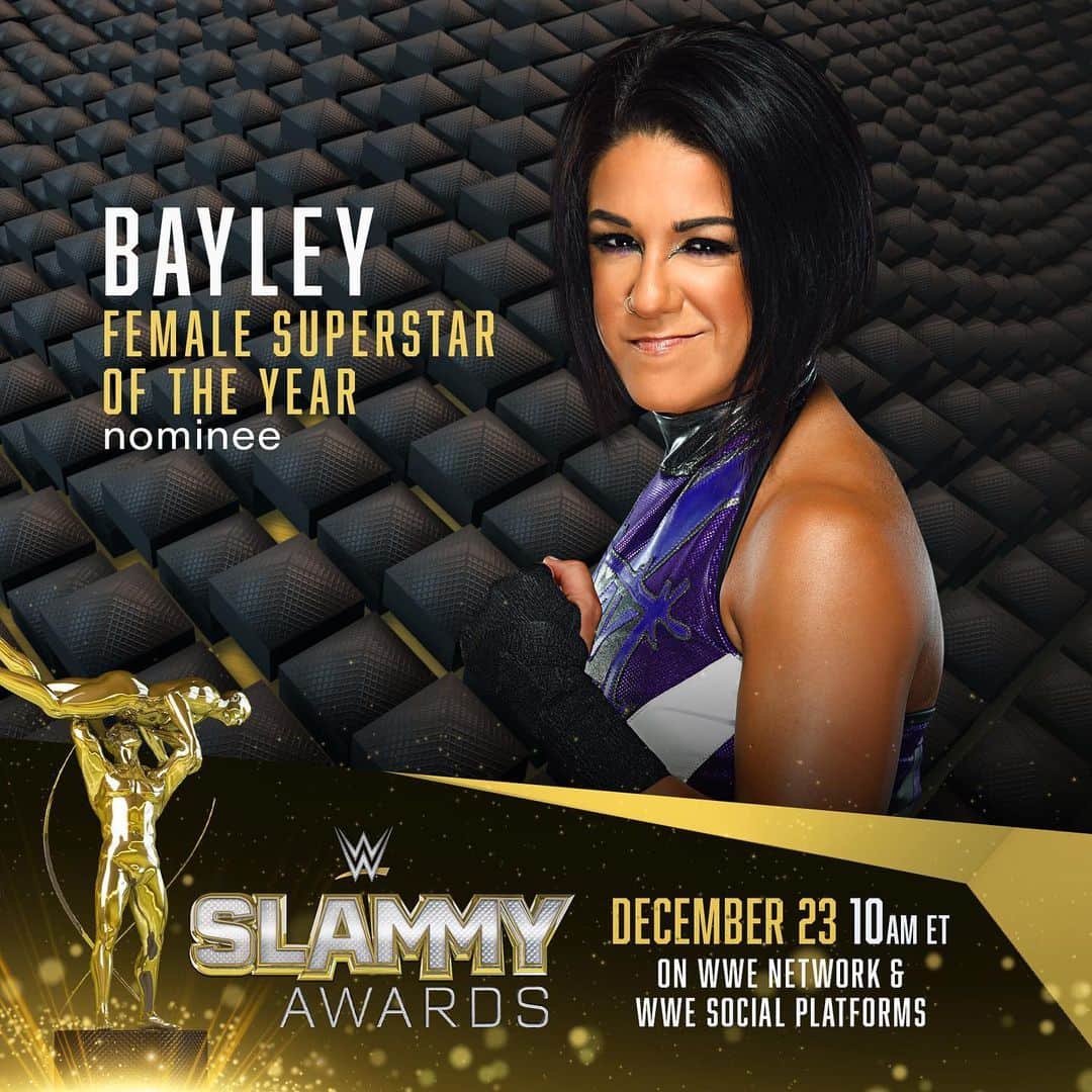 WWEさんのインスタグラム写真 - (WWEInstagram)「✨ FEMALE SUPERSTAR OF THE YEAR ✨ Swipe ➡️ to see the nominees, and find out who takes home the #SLAMMY on Dec. 23!」12月18日 4時03分 - wwe