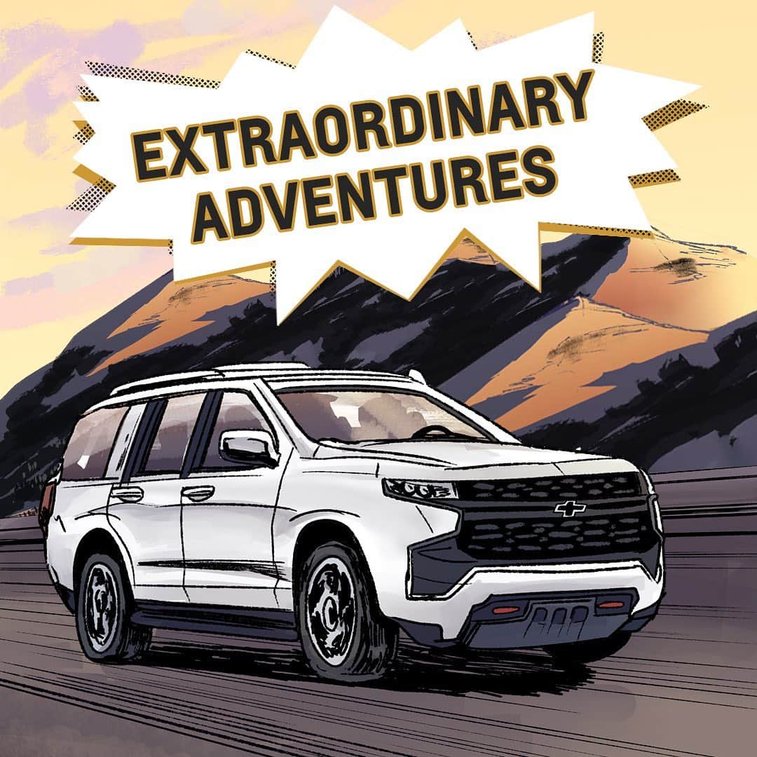 シボレーのインスタグラム：「Not all superheroes wear capes. Check out our series of Extraordinary Adventures in the #Chevy comic book highlight. #ChevyTahoe」