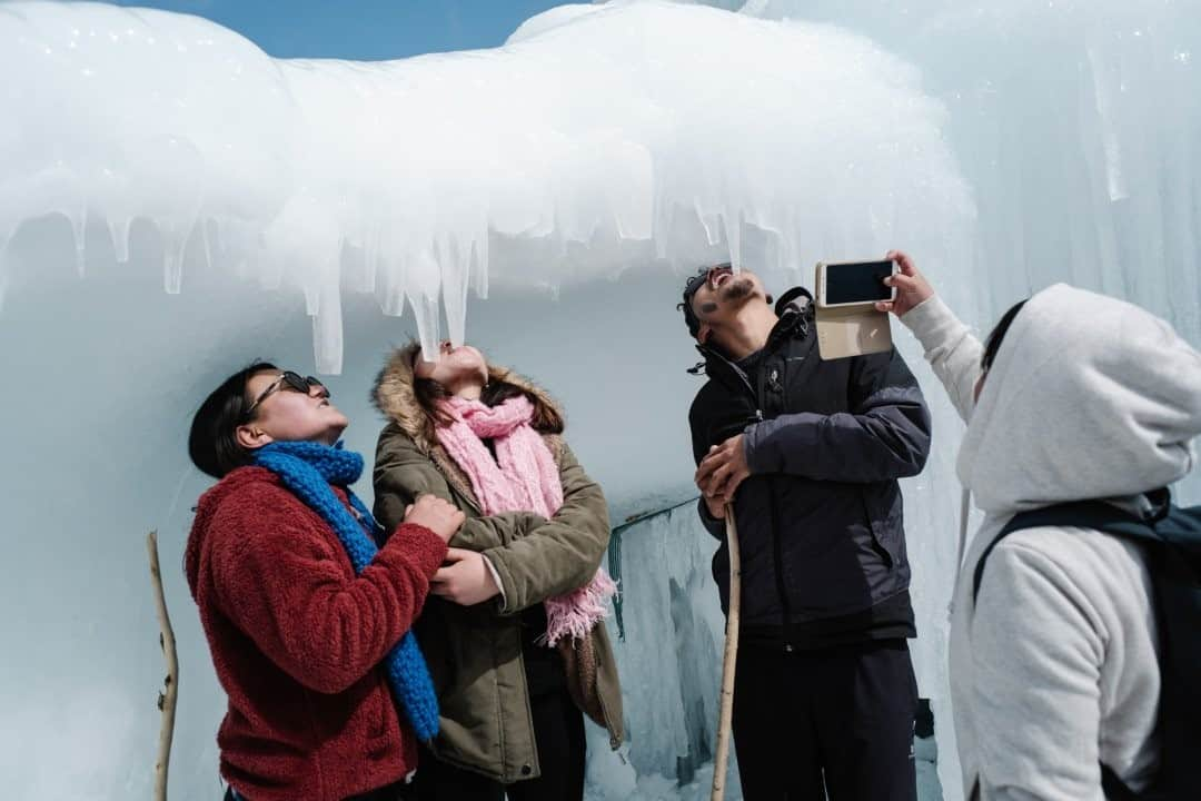 National Geographic Travelさんのインスタグラム写真 - (National Geographic TravelInstagram)「Photo by @ciriljazbec / Builders of the Shara Phuktsey Ice Stupa celebrate after their 110-foot (30-meter) tower was declared the tallest stupa in Ladakh in 2019. Braving subzero temperatures, they had to climb the tower often to fix nozzles that had frozen and stopped spraying water. Follow the link at @ciriljazbec to read the @natgeo story "One way to fight climate change: Make your own glaciers."」12月18日 4時36分 - natgeotravel