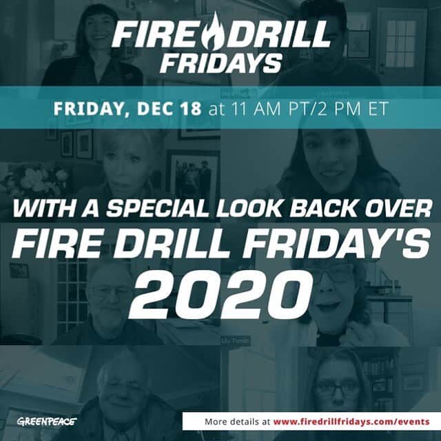 ジェーン・フォンダさんのインスタグラム写真 - (ジェーン・フォンダInstagram)「Repost from @firedrillfriday • On tomorrow's Fire Drill Friday, we're taking a look back at some of our favorite moments of 2020 with guests like @AOC, Lily Tomlin, Mary Trump, and more! ⠀⠀⠀⠀⠀⠀⠀⠀⠀ You won't want to miss this >> RSVP at the link in our bio!」12月18日 5時10分 - janefonda