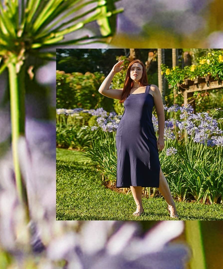 DECÊNCIAのインスタグラム：「Entre já no clima da nova estação com as nossas peças em tecidos frescos e cheios de movimento, como o vestido de malha, com fenda e bolsos. #decencia #modaplussize #plussizeonline #plussize #atacado」