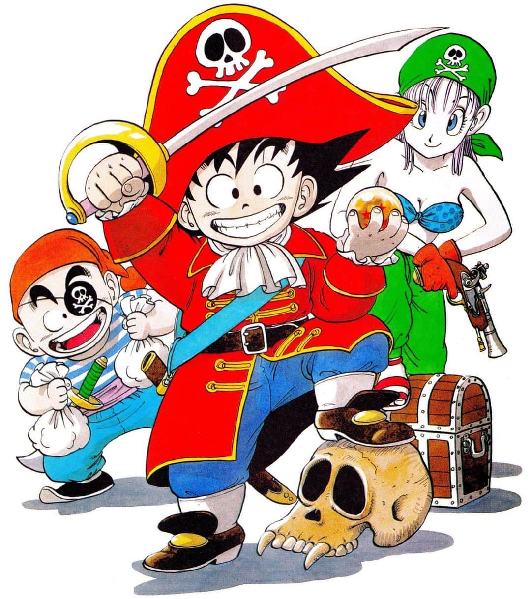 のインスタグラム：「Dragonball Pirates Art 1986 _ ドラゴンボールパイレーツアート1986 _ #AkiraToriyama  #鳥山明 ™ #Db #DragonBall #ドラゴンボール #Dbz #DragonBallZ #ドラゴンボールZ #DragonBallSuper #Goku #悟空 #Vegeta #ベジータ #Piccolo #ピッコロ #Gohan #Trunks #Frieza #Majinbuu #Saiyan #Anime #アニメ #Manga #マンガ #birdstudio #dbs #Japan #Drslump」