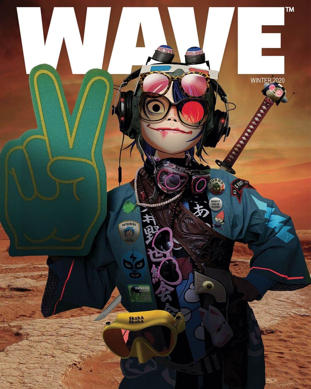 Gorillazさんのインスタグラム写真 - (GorillazInstagram)「@watashiwanoodle graces the cover of @wavemag_ Winter Issue 🌊✌️」12月18日 7時11分 - gorillaz