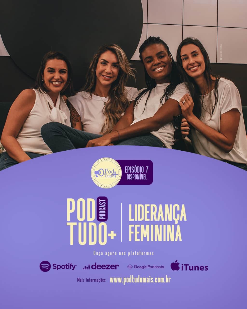 シェイラ・カストロのインスタグラム：「Essa semana falei muito com vcs sobre nós mulheres, então não perca o #podtudomais amanhã sobre liderança feminina! ⠀ Te convido amanhã a partir das 10, para escutar eu, Thaísa, Vanessa e Fabi debatendo sobre esse assunto! ⠀ Assunto que precisamos deixar sempre em foco não é mesmo?! O que você acha??」