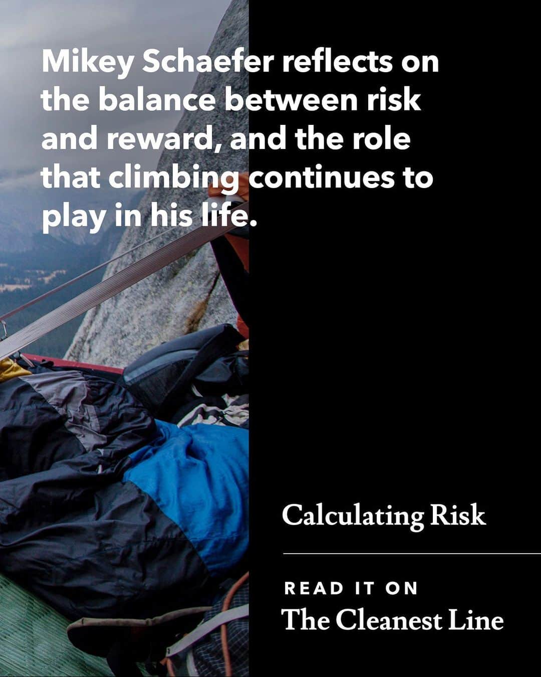 patagoniaさんのインスタグラム写真 - (patagoniaInstagram)「Mikey Schaefer @mikeylikesrocks reflects on the balance between risk and reward, and the role that climbing continues to play in his life. ⁠⠀ ⁠⠀ Read “Calculating Risk” on The Cleanest Line through the link in bio.⁠⠀ Photo: John Dickey / @dickeyphoto」12月18日 8時27分 - patagonia