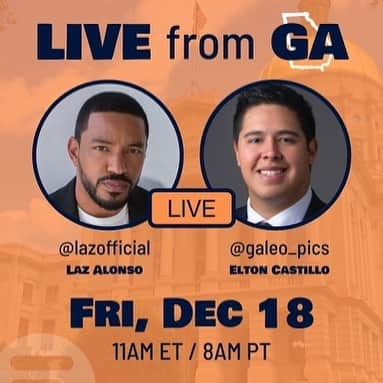 ラズ・アロンソのインスタグラム：「Thank you, Georgia! There are so many people who are doing work to ensure that people can vote and have their voices heard. I will be getting on IG Live with Elton Castillo of @galeo_pics and talking about their work on the ground. Please tune in!#ThankYouGA #LiveFromGA #WinWithBlackWomen” #galeo」