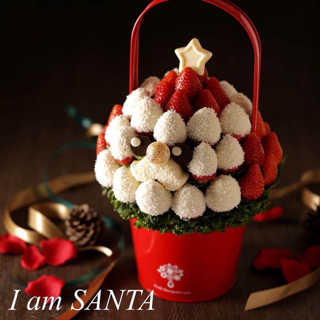 Fruit-bouquets.comのインスタグラム：「【クリスマス期間限定】 I am SANTA (アイアムサンタ) . サンタクロースをイメージしたクリスマス期間限定のフルーツブーケ💐 . 冬が旬のイチゴをふんだんに使用しており、 帽子や髭はホワイトチョコレートをコーティングしたイチゴの上からココナッツをトッピングしました🍓🍓 . フルーツとフランス産高級ホワイトチョコレートの味わいをご堪能ください。 . #フルーツブーケ #プレジール #フルーツ #果物 #果物大好き #フルーツ大好き #スイーツ #ギフト  #プレゼント #贈り物 #記念日  #フルーツパフェ #フルーツギフト #フルーツケーキ  #インスタ映え #インスタ映えスイーツ #インスタ映えケーキ  #花束 #フォトジェニック #パーティー  #サプライズ #サプライズプレゼント #いちご  #クリスマス #クリスマスケーキ #クリスマススイーツ  #クリスマスプレゼント #クリスマスパーティー  #クリスマスギフト #クリスマスイブ」