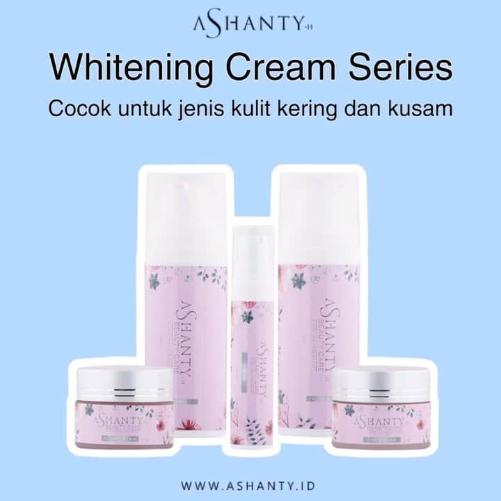 ASHANTY BEAUTY CREAM OFFICIALのインスタグラム：「Wajah kering dan kusam harus mendapatkan perawatan yang tepat, Ashanty Beauty Cream Whitening Series mampu membuat wajah menjadi lebih cerah, lembut dan lembab. Mengandung vitamin B3 dan Licorice yang mampu mencerahkan kulit wajah secara maksimal serta mampu menjaga kelembaban kulit sehingga terhindar dari kulit kering dan kusam ✨  _________________________________ Informasi dan pemesanan : WA: 081293823950 WA: 085781140354 WA: 081287388885 WA: 087778489900 FAST RESPONS CLICK LINK yang ada di Bio IG @ashantyid  _________________________________ #creamwajag #beauty #cosmetics #brandlocal #skincare #skincarelocal #thehermansyah #beautyvlogger #beauty #kosmetikmahal #ashantyid #keluargaasix #ashantyhermansyah #mua」