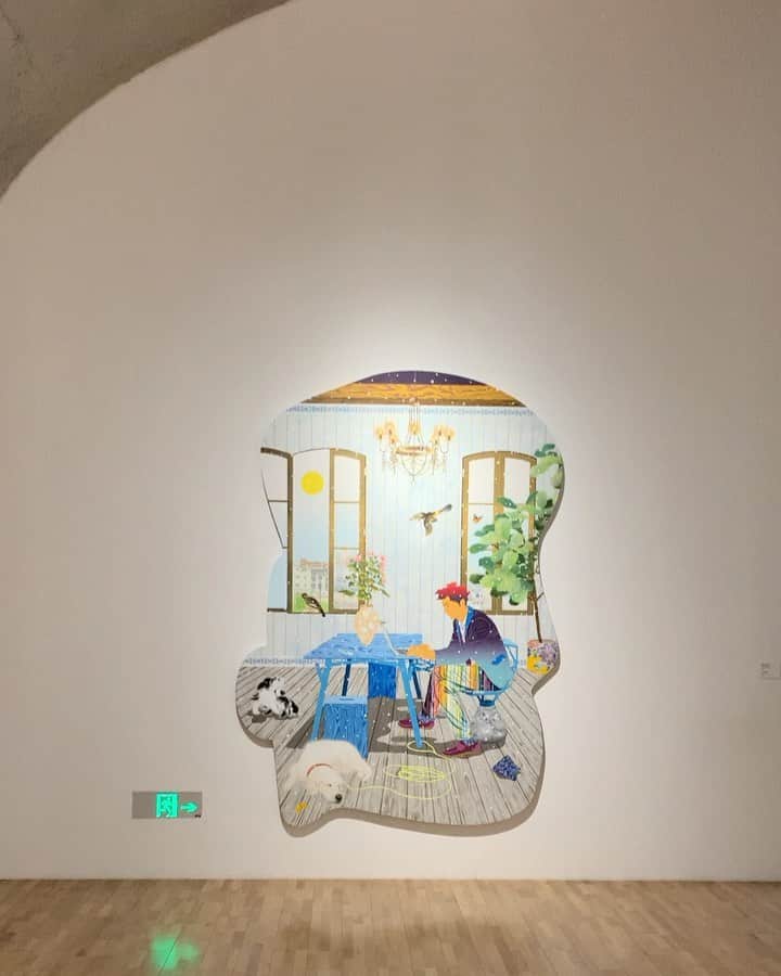 松山智一のインスタグラム：「“Accountable Nature “Solo Exhibition currently on view at @thelongmuseum  Long Museum, Shanghai  現在開催中、上海、龍美術館での個展  🎥 by Hsiao Rez」