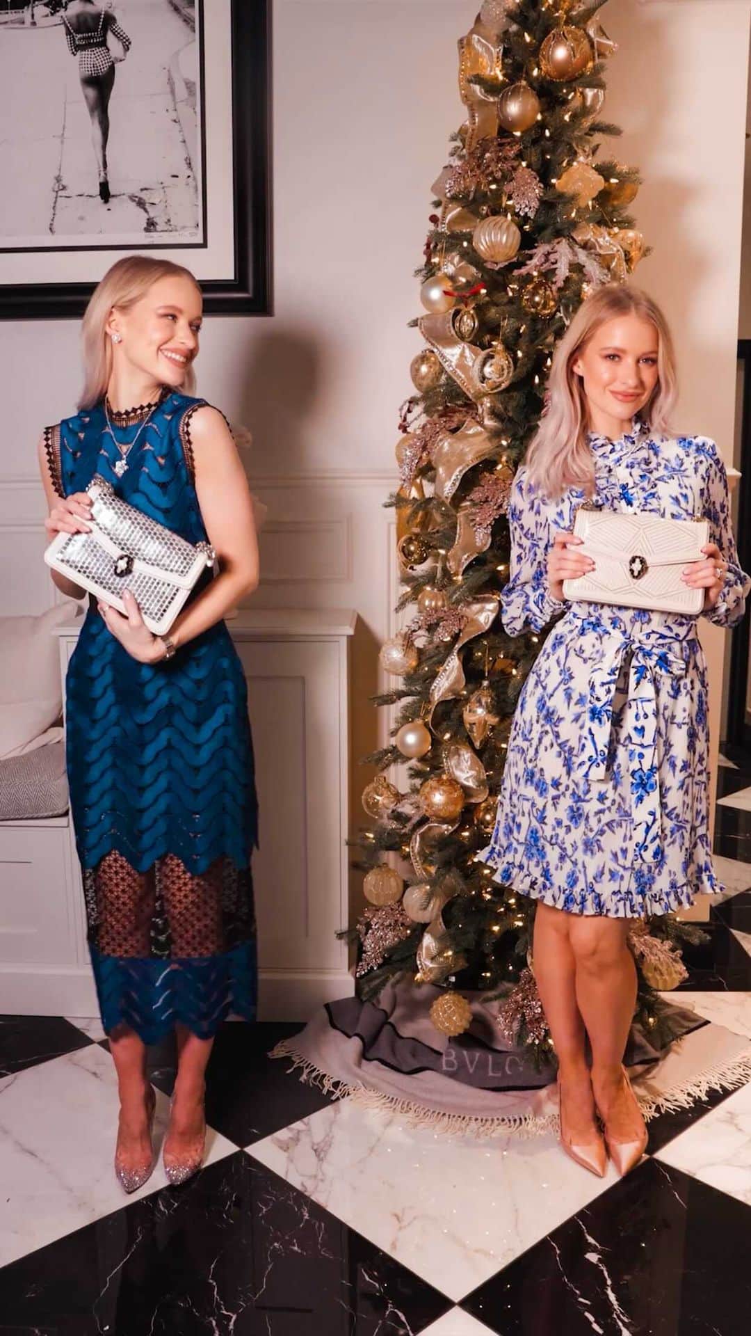 ビクトリアのインスタグラム：「ad 3 @bulgari bags for the holidays for the casual, the elegant or the most glamorous. Which is your fave, 1, 2 or 3? Choose your dream gift, or let him choose it for you, using the @bulgari Gift Finder on Bvlgari.com #BvlgariAccessories #MoreThanAWish」