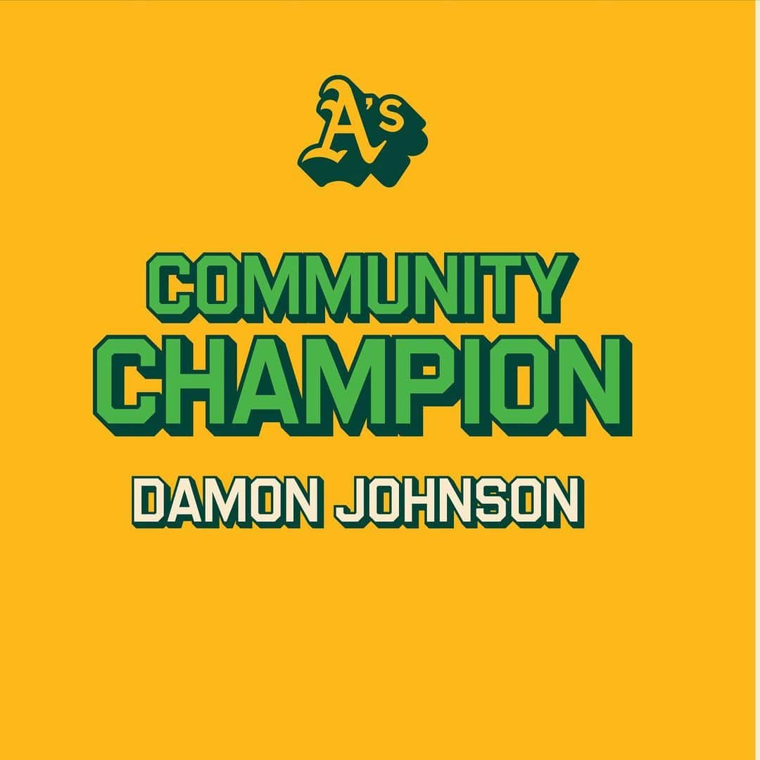 オークランド・アスレチックスさんのインスタグラム写真 - (オークランド・アスレチックスInstagram)「Congrats to this week’s Community Champion, Damon Johnson! He works tirelessly as a community advocate in service of marginalized communities and is now helping Oakland businesses thrive in spite of the pandemic. #RootedInOakland   🔗: athletics.com/communitychampion」12月19日 5時08分 - athletics