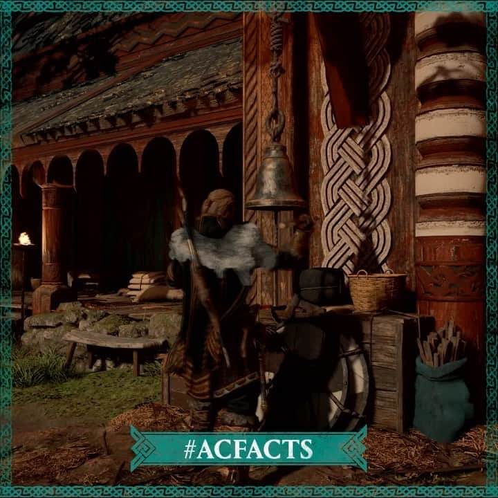 アサシン クリードのインスタグラム：「Prepare your upcoming raids and battles! Ring the bell of your longhouse to share meat and mead with your people and treasure the long-lasting boosts for yourself. #AssassinsCreed #ACFacts」