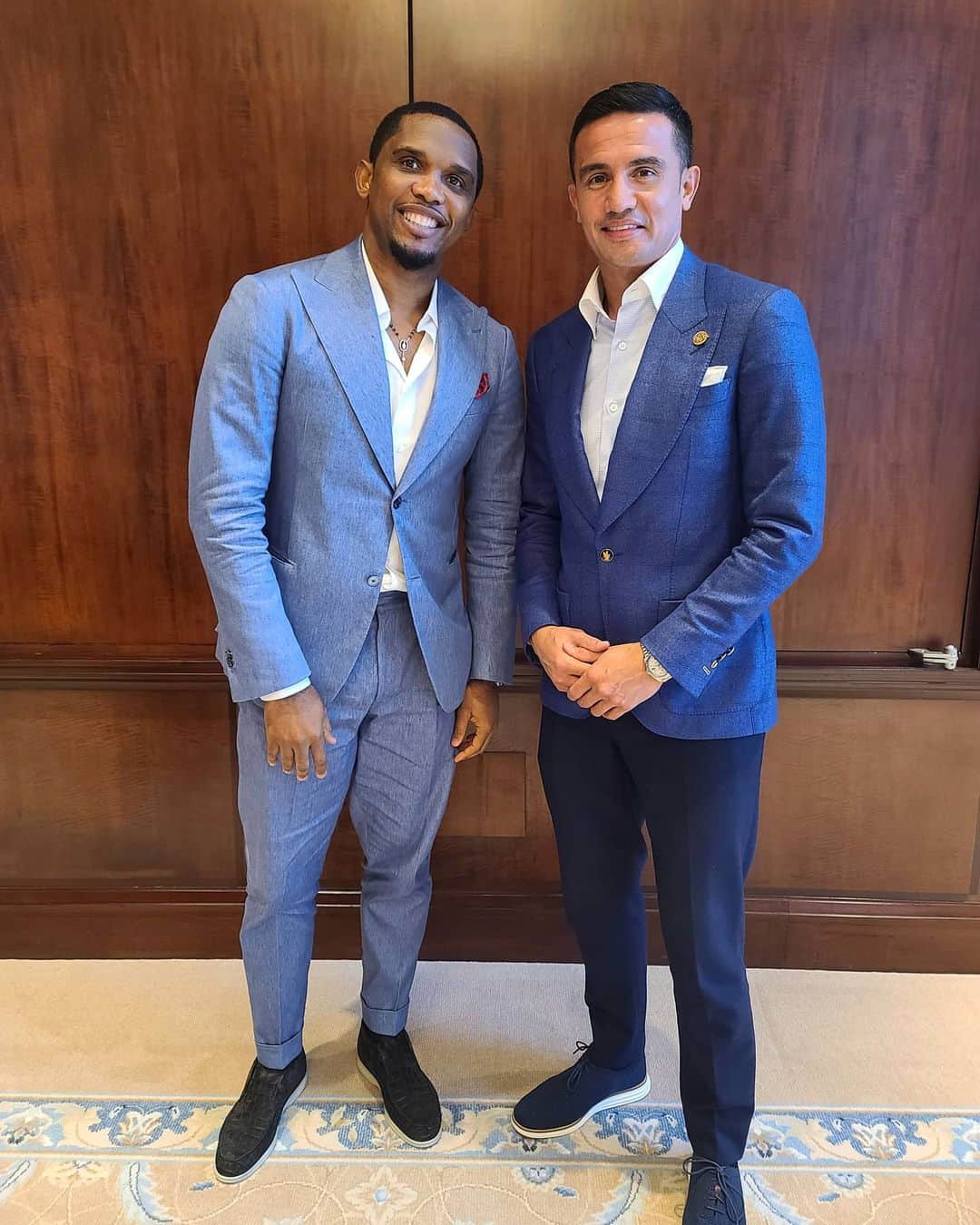 ティム・ケーヒルのインスタグラム：「We ready for the "AMIR CUP" on "National Day in Qatar" 🇶🇦⚽ @setoo9 #AmirCup #Qatar2022」