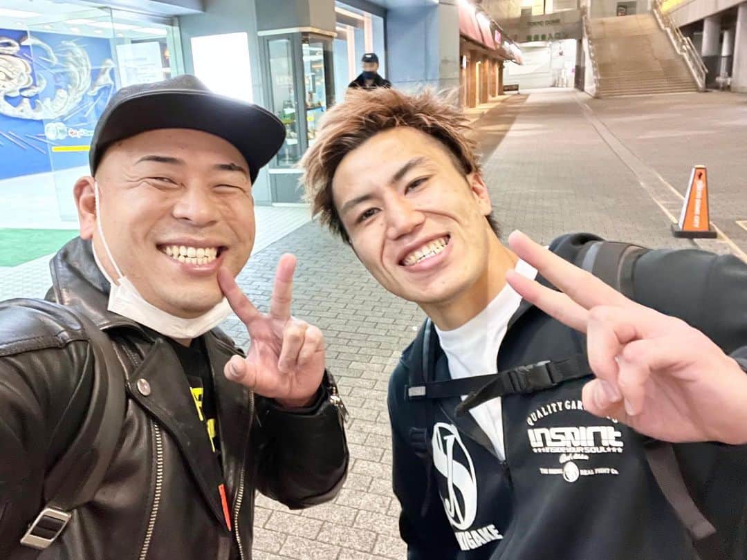 のインスタグラム：「ㅤ ㅤ 「憂也くんと、ナイス "初登場" "2020年のRISE最終試合は死闘に！見事勝利！" "勝利おめでとーう" セルフィー！！」 ㅤ ㅤ #憂也 選手 #RISE144 #congratulations #次戦も楽しみ #ナイスセルフィー #グッティー写真」